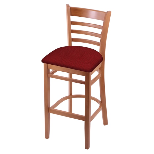 25" Counter Stool, Medium Finish, Graph Ruby Seat